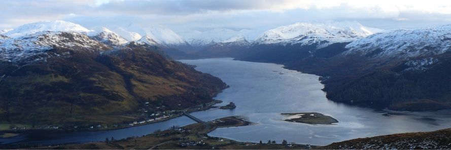 Loch Duich and the peaks of Glen Shiel