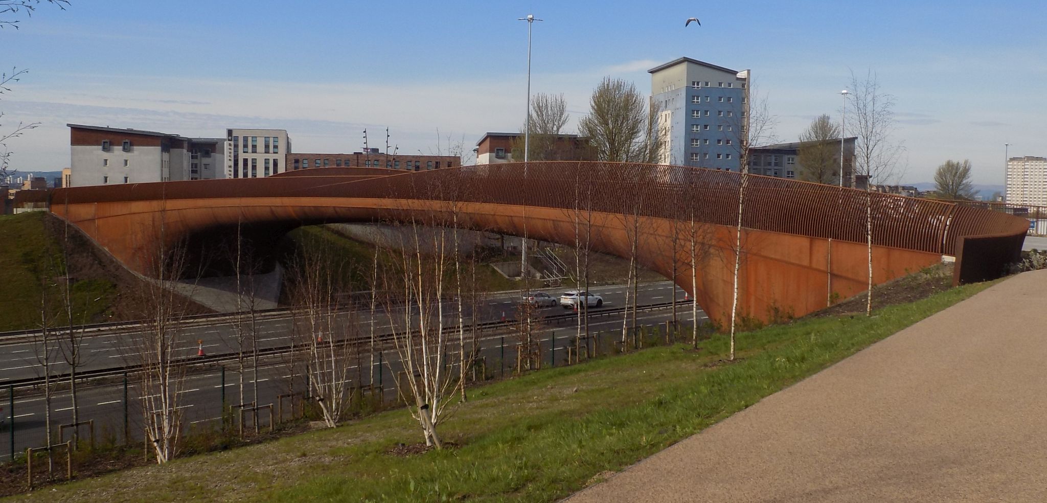 Sighthill Bridge from above Port Dundas