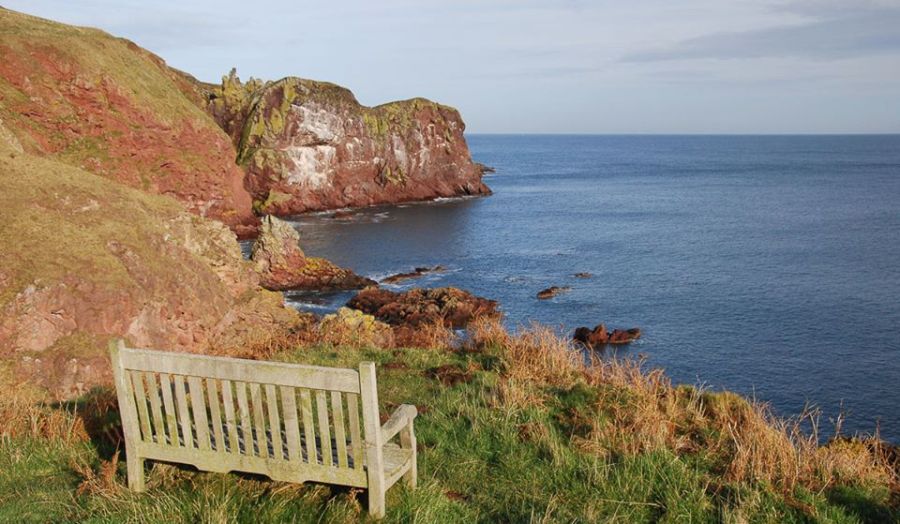 St. Abbs Head on the coast of Berwickshire