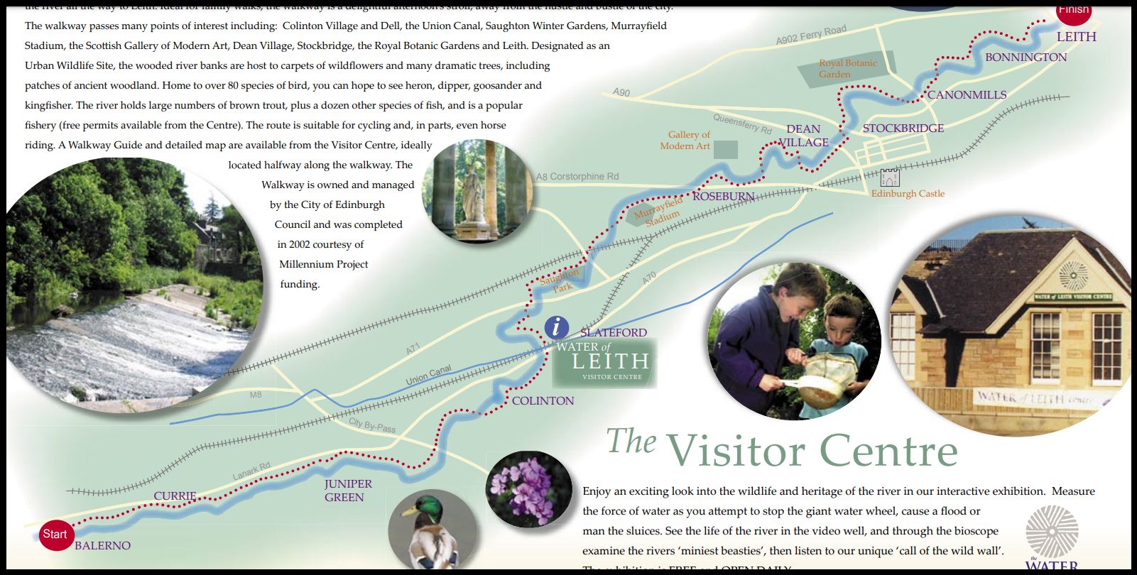 Map of Water of Leith Walkway