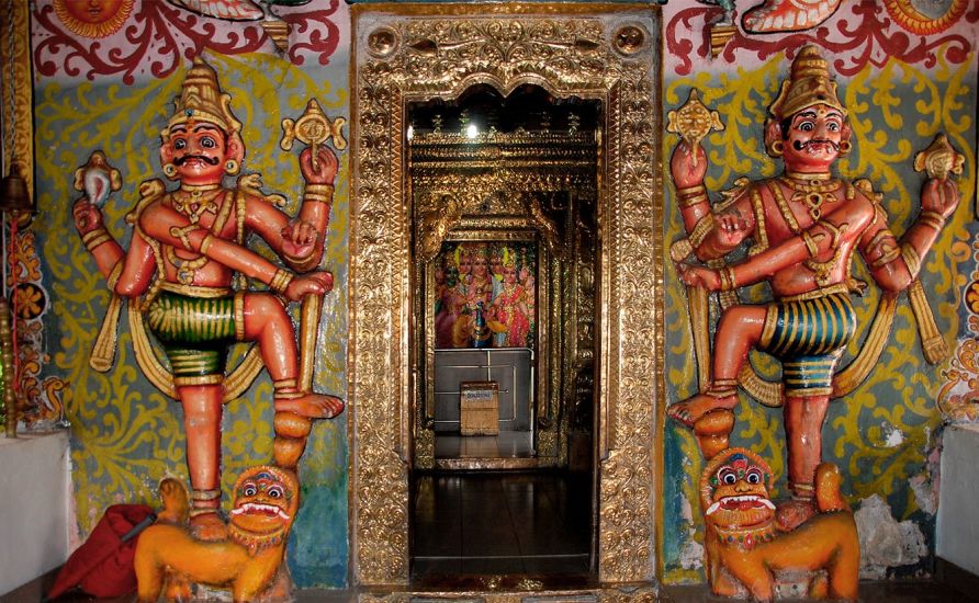 Statues inside Hindu Temple in Kandy