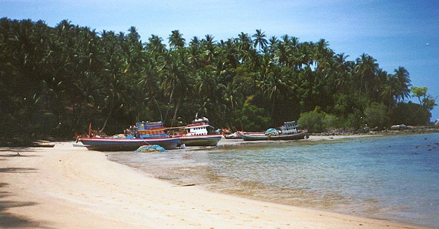 Beach at Ao Bang Tao on Ko Phuket in Southern Thailand