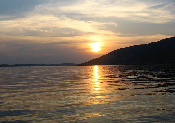 Sunset on the Sea of Marmara in Turkey