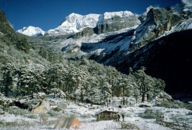 Peak 3 and Peak 5 from Barun Valley